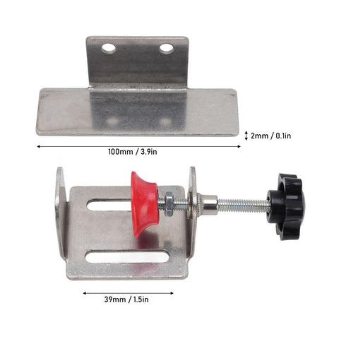 Adjustable Stainless Steel Cabinet Door Alignment Jig Tool For Pro Grade Precise Installations with measurements visible