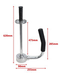Manual Pallet Stretch Film Dispenser With Built In Cutter And Film Holder Handy Easy Assembly Adjustable For Multiple Roll Sizes Durable Shrink Wrap Tool For Fast Secure Pallet Wrapping, chrome steel, 620mm
