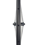 Side view of 50mm Carbon Clincher Wheelset For 700C Road Bikes Tubeless Ready With Laser Brake Surface showcasing rim and spokes.