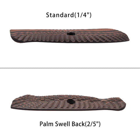 Palm Swell Grips For CZ 75 Full Size Orange Black G10 With Palm Texture Free Screws Mag Release Includes O Rings Thin