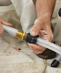 Pro Grade Airless Paint Sprayer With A Mean 3000 Psi Kick For Unthinned Latex Primers And Stains Quick Prime Suction Hose connection detail.