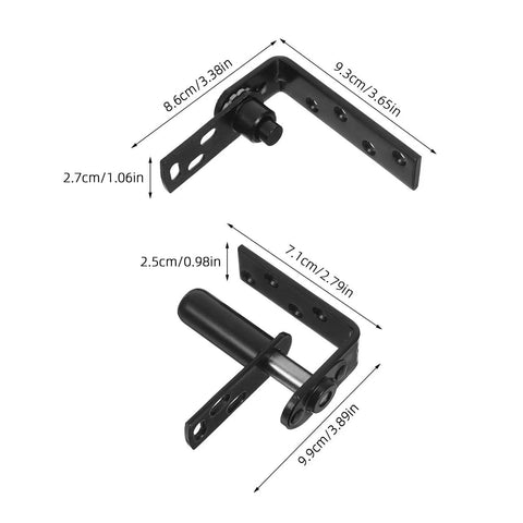 Heavy Duty Double-Sided Self-Closing Door Hinges With Spring Mechanism, Black Finish, Smooth Steel Build, For Interior And Exterior Bar Doors, Easy One-Handed Self-Closing Action, Ideal Hardware For Bar Counter, 9.9 cm