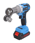 Heavy Duty 21V Cordless Electric Metal Shears With 360 Degree Swivel Head featuring a rotating blade and LED light.
