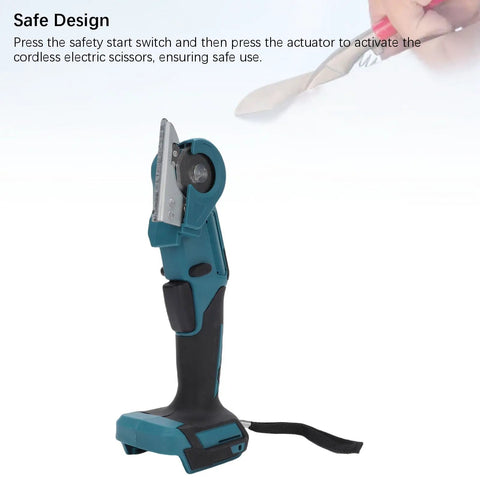 Garosa Cordless Electric Scissors 4V Power Shears With Metal Cover showcasing safety design and ergonomic grip for comfortable use.