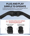 Heavy Duty Top Shelf Type 2 EV Charging Cable 32A 7KW Portable Electric Vehicle Charger Cord handle and connectors close-up.