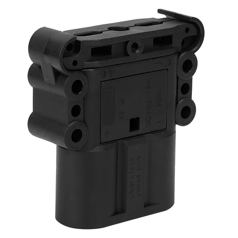 Heavy-Duty Walfront Forklift Cable Connector 160A Male Plug For Dc150V Power Systems with industrial black shell construction.