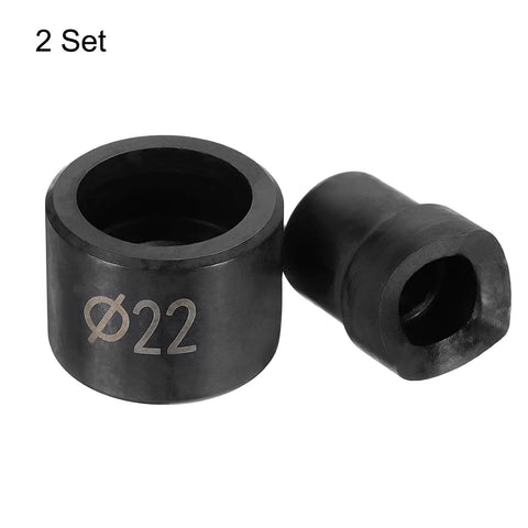2-Piece Conduit Punch And Die Set, 22mm Hole Cutter, Chrome Steel Manual Knockout Tool For Hydraulic Knockout Driver, Boss-Grade