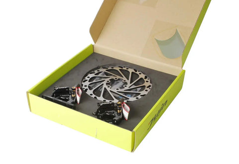 Cable Actuated Hydraulic Disc Brake Caliper Set For Flat Mount Road Gravel And CX Bikes front and rear in open box