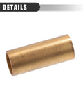 Universal Leaf Spring Bushing Kit For Cars Motorcycles And Boats Rock Solid Bronze Tone Wear Resistant Bushings Nine Sixteenths By Eleven Sixteenths By One And Three Quarters Inches Direct Replacement Easy Install Four Piece Set bronze bushing close-up