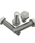 Heavy Duty Stainless M6 Hex Bolts Pack Of 10 With Left Hand Thread 304 A2, showing four bolts with visible threads and hex heads.