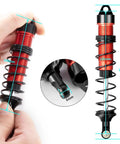 Beefy Front And Rear Adjustable RC Car Shocks Set For 1/8 Scale Fits Arrma Typhoon 6S, close-up of aluminum damper measurements