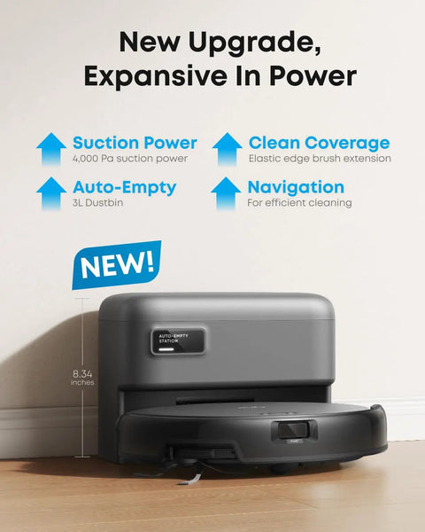 Like-New C10 Robot Vacuum With Self-Empty Dock Hands-Free Cleaning Monster 4000 Pa Suction LiDAR Smart Mapping