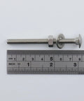 Eight Piece Stainless Steel Carriage Bolt Kit with quarter twenty bolts, hex nuts, flat washers, ruler, for DIY projects