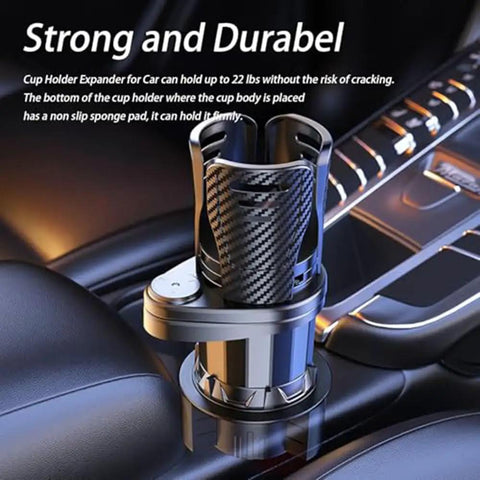 Smooth Rides Only 2 In 1 Cup Holder Expander For Rivian R1S R2 Center Console Organizer with a durable design inside car console.