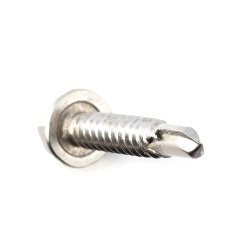 Heavy Duty Hex Head Self Drilling Screws Number 14 By 1 1/4 Inch 410 Stainless Steel Hex Washer Head Fasteners Tough As Nails For Sheet Metal Drywall And Plastic 100 Piece Pack