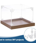 Slick 20 Pack M5 X 20mm Clear Acrylic Screws And Hex Nuts Top Shelf Pc Plastic Phillips Round Head mounted in a DIY acrylic case.