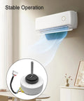 Plug And Play Replacement Brushless DC Fan Motor For Inverter Air Conditioners With Stable Operation showing motor and AC unit