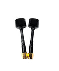 2 Pack Omni FPV Antenna 5.8G RHCP 2.6dBi SMA For 250 Carbon Fiber Racing Quad Copters 4 To 5 Inch Drones Durable PC ABS Build Ideal For Stable Mid Range FPV Flight