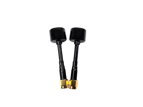 2 Pack Omni FPV Antenna 5.8G RHCP 2.6dBi SMA For 250 Carbon Fiber Racing Quad Copters 4 To 5 Inch Drones Durable PC ABS Build Ideal For Stable Mid Range FPV Flight
