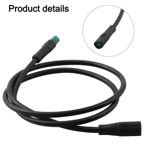 Electric Bike Display Extension Cable With 5 Pin Waterproof IP65 Connector Bafang Compatible Ebike Dashboard Extension Cord For Plug And Play Data Transfer Weather Ready Easy Install Durable Performance