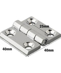 Concealed Rotating Cabinet Door Hinge Heavy Duty Zinc Alloy Butt Hinge Easy Install Wear Resistant Silver 40x40MM