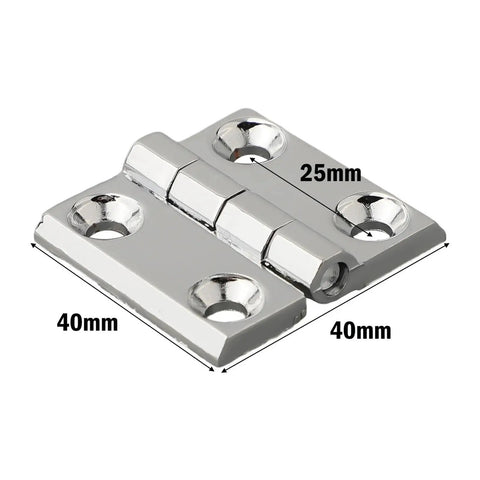 Concealed Rotating Cabinet Door Hinge Heavy Duty Zinc Alloy Butt Hinge Easy Install Wear Resistant Silver 40x40MM