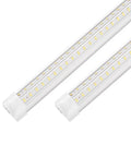 V Shaped 4-Foot LED Shop Lights 50W 6500K Daylight 7000LM Linkable Garage Warehouse Workbench Workshop Lighting clear cover