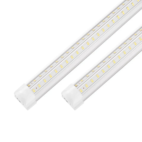 V Shaped 4-Foot LED Shop Lights 50W 6500K Daylight 7000LM Linkable Garage Warehouse Workbench Workshop Lighting clear cover