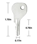 Premium Heavy Duty Replacement Keys For Pool And Garden Gate Magnetic Safety Latches Compatible With Original Series dimensions 1.70in x 0.79in x 0.17in