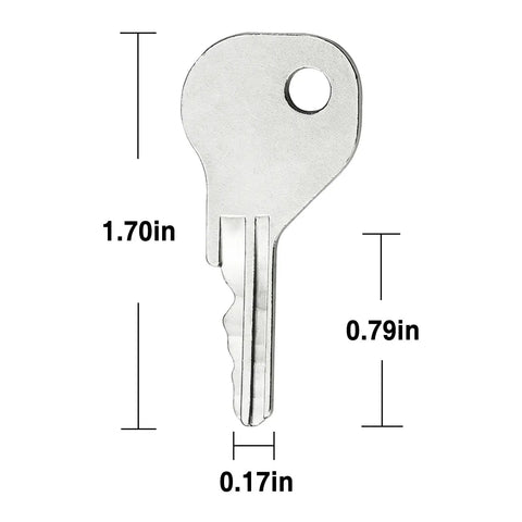 Premium Heavy Duty Replacement Keys For Pool And Garden Gate Magnetic Safety Latches Compatible With Original Series dimensions 1.70in x 0.79in x 0.17in