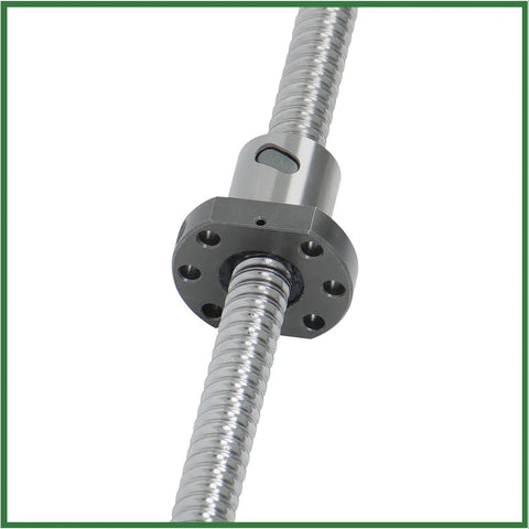 Close-up of 1200mm SFU1605 ball screw, part of Dual Linear Guide Rail Kit With 1200mm SFU1605 Ball Screw And BF12 BK12 Mounts For CNC Router Lathe