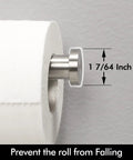 Close-up of Two Pack Toilet Paper Holder For Bathroom Wall Mount In Brushed Stainless Steel with size measurement.