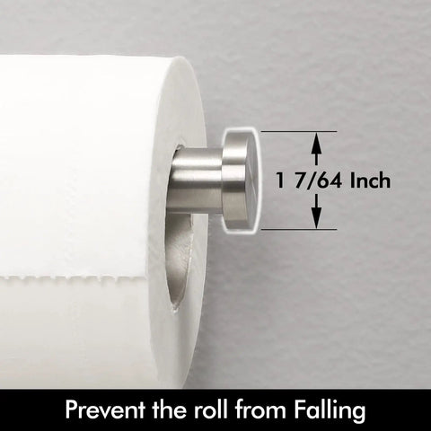Close-up of Two Pack Toilet Paper Holder For Bathroom Wall Mount In Brushed Stainless Steel with size measurement.
