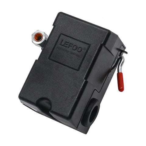 Heavy Duty Air Compressor Pressure Switch With Unloader No Fuss Start, 95 To 125 PSI, Single Port, One Quarter Inch NPT Tank Connection