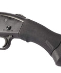 Mossberg Shockwave with Tactical Grip Glove showing non-slip texture and single finger groove for quick draw and control