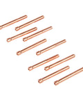 TIG Collet Tips And Bodies Kit For WP17 To WP26 Torch Series, 10 Pieces, 2.4 Mm Tungsten Replacements, copper collet bodies arranged