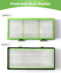 Front and back of Four Pack Replacement Filters For Holmes AER1 Air Purifier Compatible With 300AH U4R And HAP242 NUC Replaces A D K