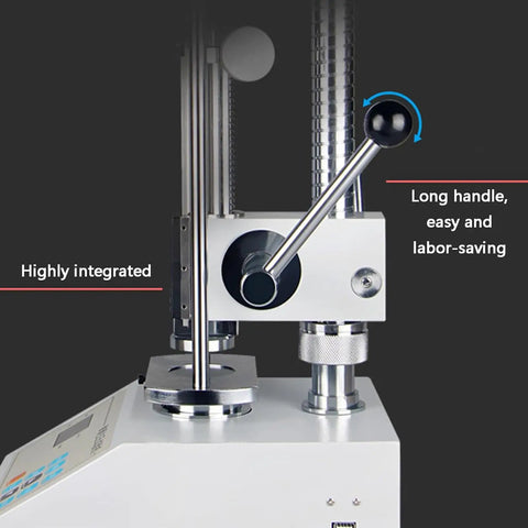 Beast Of A Digital Spring Tester And Tension Gauge For Spring Load, Pull And Compression With LCD Display, Real-Time, Peak, And Auto-Peak Modes, 500N Capacity, Reads In N, Kg, And Lb, Easy-Read Mechanical Testing Tool, metal housing, long handle