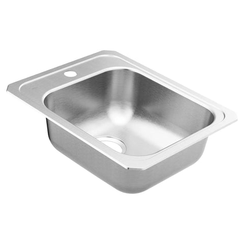 2000 Series Drop-In Single Bowl Stainless Steel Kitchen Or Bar Faucet, 17-Inch, 20 Gauge Easy Fit with QuickMount
