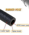Diagram showing layers of Heavy Duty 3/8 Inch Rubber Air Brake Hose 50 Foot Roll Black Replacement for 9003006