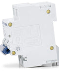 Side view of 2 Pole 500V 125A DC Circuit Breaker Isolator For Solar PV Systems Thermal Magnetic Trip DIN Rail Mount High Current