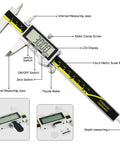 Digital Caliper Tool With Large LCD Screen IP54 Vernier Caliper 6 Inch 150mm Stainless Steel with measurement labels