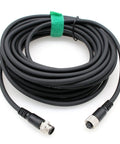 M12 A Coded 4 Pin Male To Female Actuator Sensor Cable Waterproof Aviation Connector Gold Plated 2m