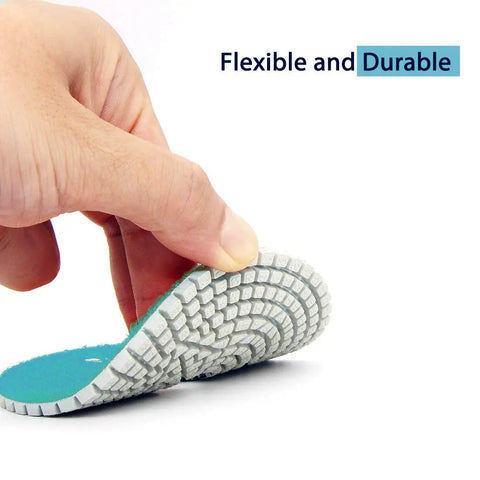 Time-Saving Wet/Dry 3 Step Diamond Polishing Pads Set, 4 Inch Sanding Discs Grit 2 flexibility demonstration, 3-Pcs