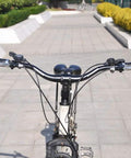 Front view of Ultra Light 700mm Mountain Bike Handlebar 31.8mm Clamp Aluminum 6061 Riser Bar Matte Black With 50mm Rise And 9 Degree Sweep