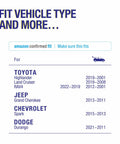 Fit guide for 12 Inch Rear Wiper Blades Replacement For Toyota RAV4 Highlander Land Cruiser Yaris Venza and more models.