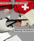 Two Pack 8 Inch Trauma Shears With Carabiner Clip For EMS Crews, Nurses, And First Responders, Heavy Duty EMT Medical Scissors For Ambulance Or Hospital Use, Durable Medical Shears You Can Carry On The Go, blunt-tip cutting bandage