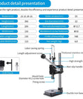 Leather Hole Puncher Hand Punching Machine Manual Press For DIY Leather Craft With Drill Chuck and specifications