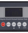 Control panel of Portable Digital Hardness Tester With Magnetic Brinell Durometer Meter for quick metal testing.