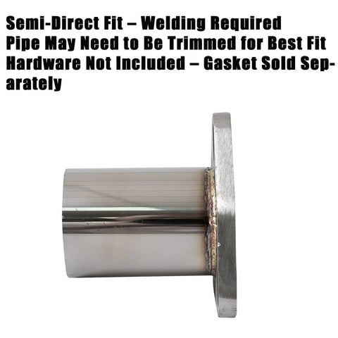 Need To Fix That Rattle This Universal Semi Direct Fit Exhaust Converter Pipe 2.5 inch OD with a three bolt flange detail.
